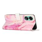 For OPPO A58 4G Painted Marble Pattern Leather Phone Case(Rose Gold) - 3