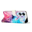 For OPPO A60 4G Global Painted Marble Pattern Leather Phone Case(Pink Purple) - 3