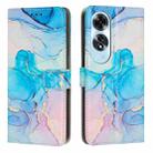 For OPPO A60 4G Global Painted Marble Pattern Leather Phone Case(Pink Green) - 1