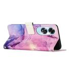 For OPPO A60 4G Global Painted Marble Pattern Leather Phone Case(Purple) - 3