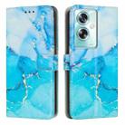 For OPPO A79 5G Global Painted Marble Pattern Leather Phone Case(Blue Green) - 1