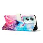 For OPPO A79 5G Global Painted Marble Pattern Leather Phone Case(Pink Purple) - 3