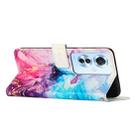 For OPPO Reno11 F Global Painted Marble Pattern Leather Phone Case(Pink Purple) - 3