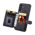 For Samsung Galaxy S25 5G Skin Feel Dream RFID Anti-theft PU Card Bag Phone Case(Black) - 3