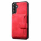For Samsung Galaxy S25 5G Skin Feel Dream RFID Anti-theft PU Card Bag Phone Case(Red) - 2