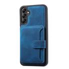 For Samsung Galaxy S25+ 5G Skin Feel Dream RFID Anti-theft PU Card Bag Phone Case(Peacock Blue) - 2