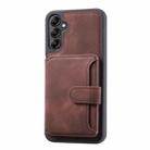 For Samsung Galaxy S25+ 5G Skin Feel Dream RFID Anti-theft PU Card Bag Phone Case(Coffee) - 2