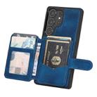 For Samsung Galaxy S25 Ultra 5G Skin Feel Dream RFID Anti-theft PU Card Bag Phone Case(Peacock Blue) - 3