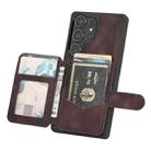 For Samsung Galaxy S25 Ultra 5G Skin Feel Dream RFID Anti-theft PU Card Bag Phone Case(Coffee) - 3