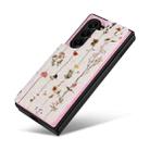 For Samsung Galaxy Z Fold5 Printed Double Buckle RFID Anti-theft Phone Case(Dried Flower World) - 3