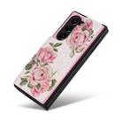 For Samsung Galaxy Z Fold5 Printed Double Buckle RFID Anti-theft Phone Case(Rose) - 3