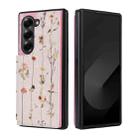 For Samsung Galaxy Z Fold6 Printed Double Buckle RFID Anti-theft Phone Case(Dried Flower World) - 1