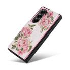 For Samsung Galaxy Z Fold6 Printed Double Buckle RFID Anti-theft Phone Case(Rose) - 3