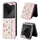 For Samsung Galaxy Z Flip6 Printed Double Buckle RFID Anti-theft Phone Case(Dried Flower World) - 1