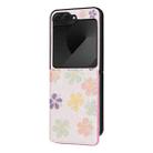 For Samsung Galaxy Z Flip6 Printed Double Buckle RFID Anti-theft Phone Case(Blossoming Flowers) - 2