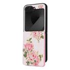 For Samsung Galaxy Z Flip6 Printed Double Buckle RFID Anti-theft Phone Case(Rose) - 2