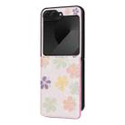 For Samsung Galaxy Z Flip5 Printed Double Buckle RFID Anti-theft Phone Case(Blossoming Flowers) - 2