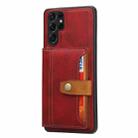 For Samsung Galaxy S25 Ultra 5G Calfskin Card Slot TPU Hybrid PU Phone Case(Red) - 2