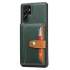 For Samsung Galaxy S25 Ultra 5G Calfskin Card Slot TPU Hybrid PU Phone Case(Green) - 2