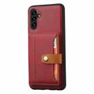 For Samsung Galaxy S25+ 5G Calfskin Card Slot TPU Hybrid PU Phone Case(Red) - 2