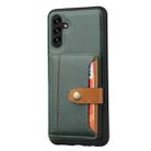 For Samsung Galaxy S25+ 5G Calfskin Card Slot TPU Hybrid PU Phone Case(Green) - 2