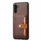For Samsung Galaxy S25+ 5G Calfskin Card Slot TPU Hybrid PU Phone Case(Brown) - 2