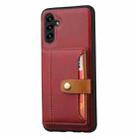 For Samsung Galaxy S25 5G Calfskin Card Slot TPU Hybrid PU Phone Case(Red) - 2