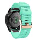 For Garmin 20mm Spotted Rose Gold Buckle Silicone Quick Release Watch Band(Mint Green) - 1