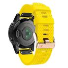 For Garmin 20mm Spotted Rose Gold Buckle Silicone Quick Release Watch Band(Yellow) - 1