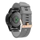 For Garmin 20mm Spotted Rose Gold Buckle Silicone Quick Release Watch Band(Grey) - 1