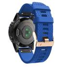 For Garmin 20mm Spotted Rose Gold Buckle Silicone Quick Release Watch Band(Royal Blue) - 1