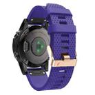 For Garmin 20mm Spotted Rose Gold Buckle Silicone Quick Release Watch Band(Purple) - 1