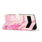 For Google Pixel 8A Painted Marble Pattern Leather Phone Case(Rose Gold) - 3