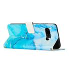 For Google Pixel 9A Painted Marble Pattern Leather Phone Case(Blue Green) - 3