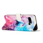 For Google Pixel 9A Painted Marble Pattern Leather Phone Case(Pink Purple) - 3