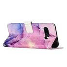 For Google Pixel 9A Painted Marble Pattern Leather Phone Case(Purple) - 3