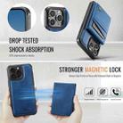 For iPhone 15 Pro Max AutSpace A12 MagSafe Magnetic RFID Card Bag Phone Case(Blue) - 3