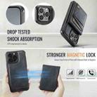 For iPhone 15 Pro Max AutSpace A12 MagSafe Magnetic RFID Card Bag Phone Case(Black) - 3