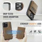 For iPhone 15 Pro AutSpace A12 MagSafe Magnetic RFID Card Bag Phone Case(Coffee) - 3