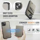 For iPhone 15 Plus AutSpace A12 MagSafe Magnetic RFID Card Bag Phone Case(Khaki) - 3