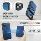 For iPhone 14 Plus AutSpace A12 MagSafe Magnetic RFID Card Bag Phone Case(Blue) - 3