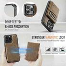 For iPhone 14 Pro AutSpace A12 MagSafe Magnetic RFID Card Bag Phone Case(Coffee) - 3