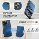 For iPhone 13 Pro Max AutSpace A12 MagSafe Magnetic RFID Card Bag Phone Case(Blue) - 3