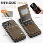 For iPhone 13 Pro Max AutSpace A12 MagSafe Magnetic RFID Card Bag Phone Case(Coffee) - 2