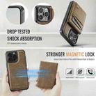 For iPhone 13 Pro Max AutSpace A12 MagSafe Magnetic RFID Card Bag Phone Case(Coffee) - 3