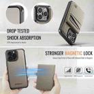 For iPhone 12 Pro Max AutSpace A12 MagSafe Magnetic RFID Card Bag Phone Case(Khaki) - 3