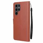 For Samsung Galaxy S25 Ultra 5G 3-Card Slots Multifunctional Leather Phone Case(Brown) - 3