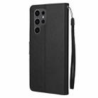 For Samsung Galaxy S25 Ultra 5G 3-Card Slots Multifunctional Leather Phone Case(Black) - 3