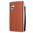 For Samsung Galaxy S25+ 5G 3-Card Slots Multifunctional Leather Phone Case(Brown) - 3