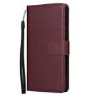 For Samsung Galaxy S25+ 5G 3-Card Slots Multifunctional Leather Phone Case(Wine Red) - 2